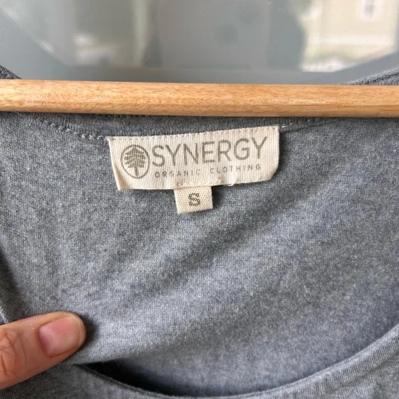 Synergy organic cotton Gray Sleeveless Maxi Dress small s - Picture 2 of 2
